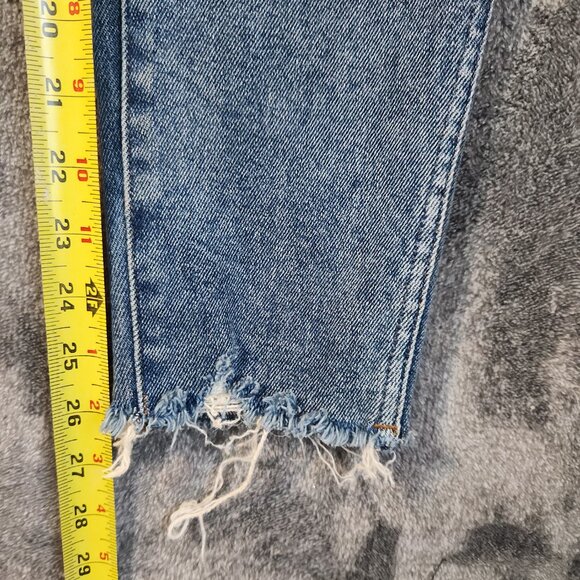 Madewell Medium Wash 10" High-Rise Skinny Blue Jeans Button Fly Size 27 x 26 EUC - Picture 5 of 11
